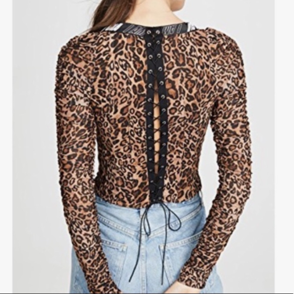 I.AM.GIA cheeta corset top
size small